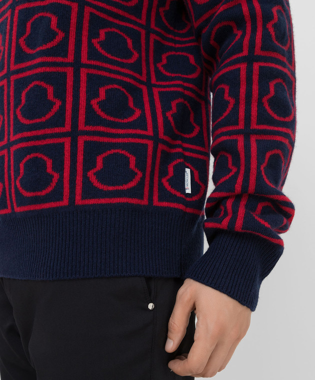 Moncler Wool sweater in emblem pattern 9C00016M1242 image 5