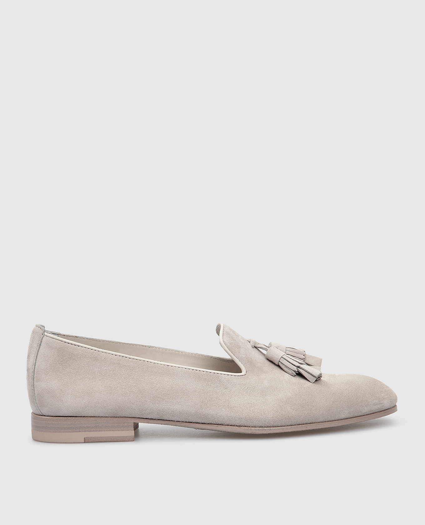 

Серые замшевые лоферы Santoni, Серый, Лоферы
