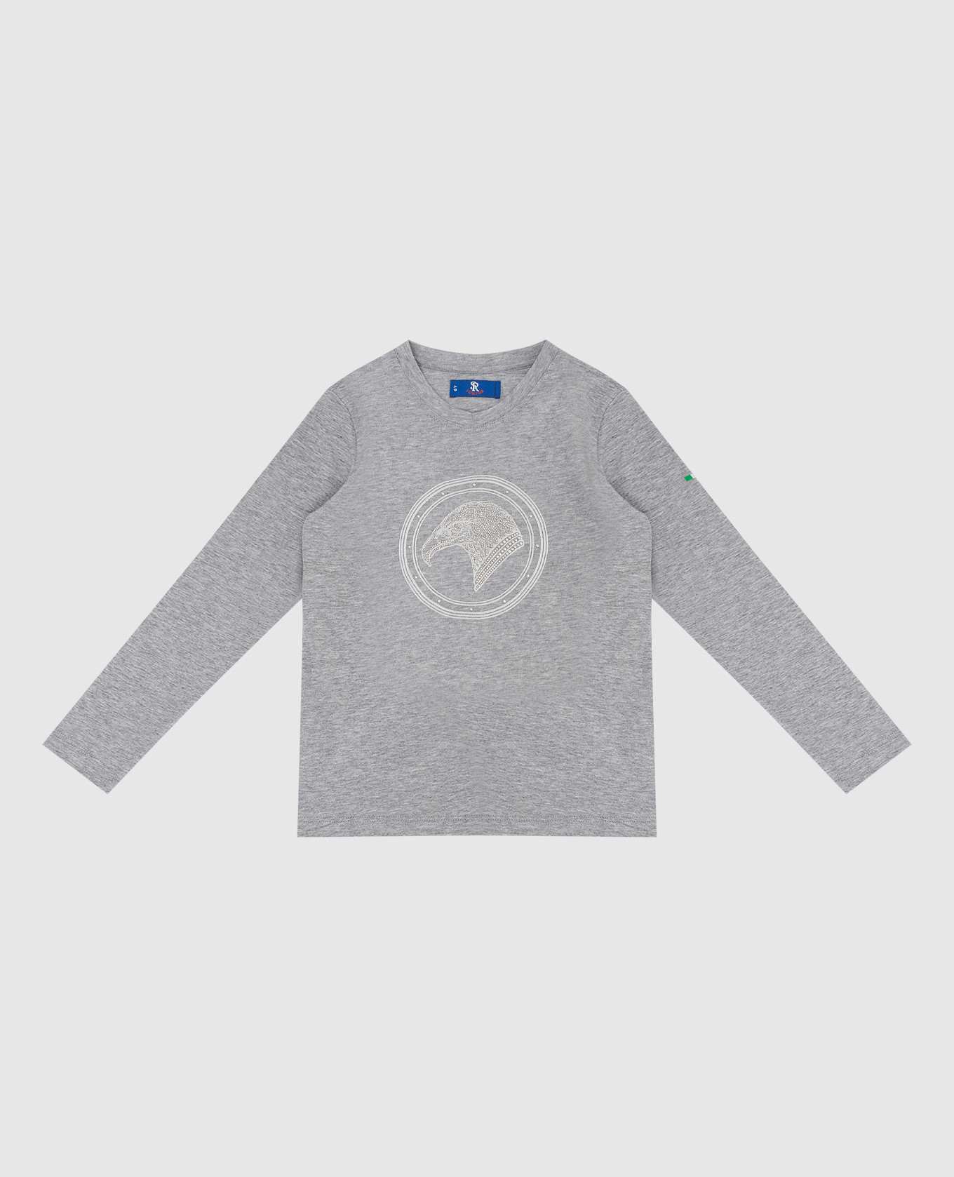 Children's longsleeve with an emblem in crystals