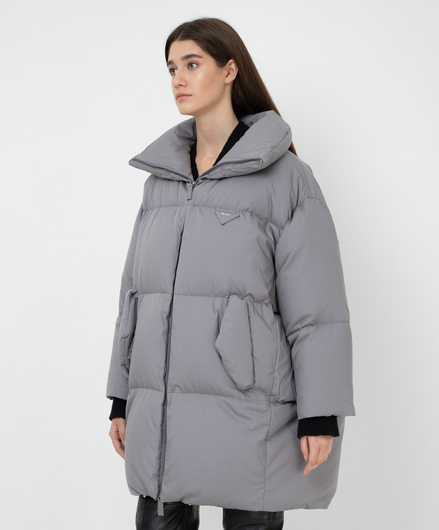 Prada Серый пуховик oversize 2919751ZB4 изображение 3