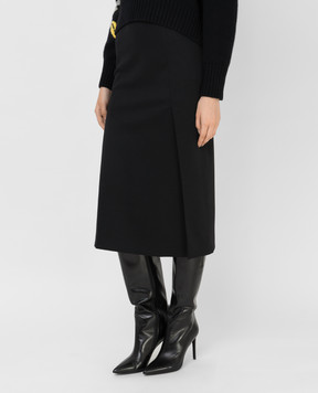 Loro Piana Спідниця з вовни з розрізом FAL8029