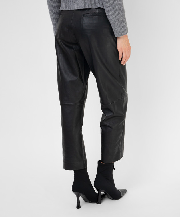 Yves Salomon Black leather pants 21WYP205XXAPXX image 4