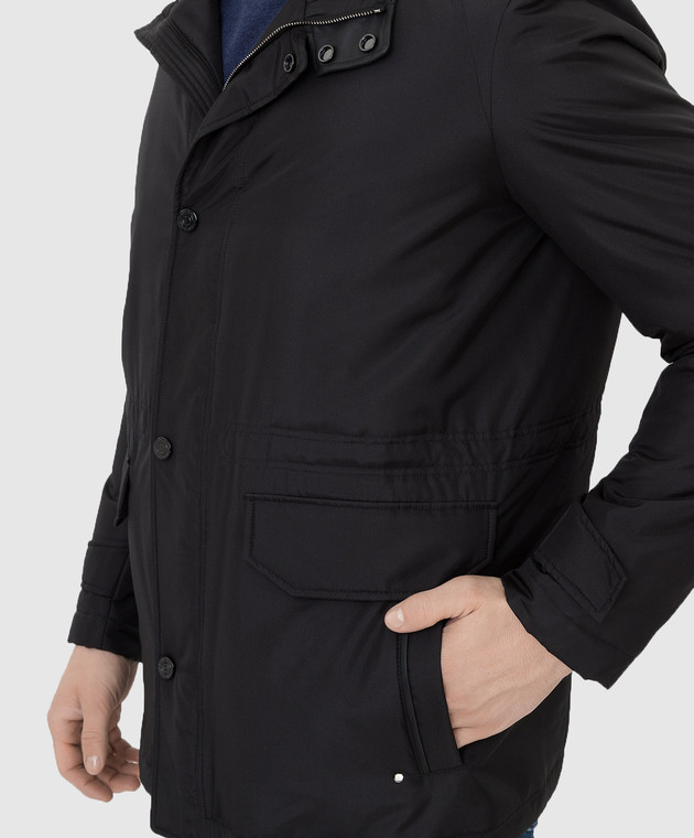 Stefano Ricci Черная шелковая куртка M7J1400160SETEC1 изображение 5