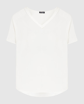 Kiton Шелковая блуза с V-образным вырезом D47454K09S67