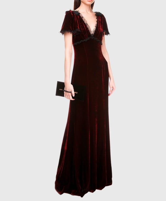 Dolce&Gabbana Бордовое платье F66E1ZFUVH9 изображение 2