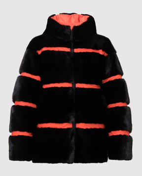 Fabio Gavazzi Чорна двостороння шуба з хутра норки 8VI000F18FG201