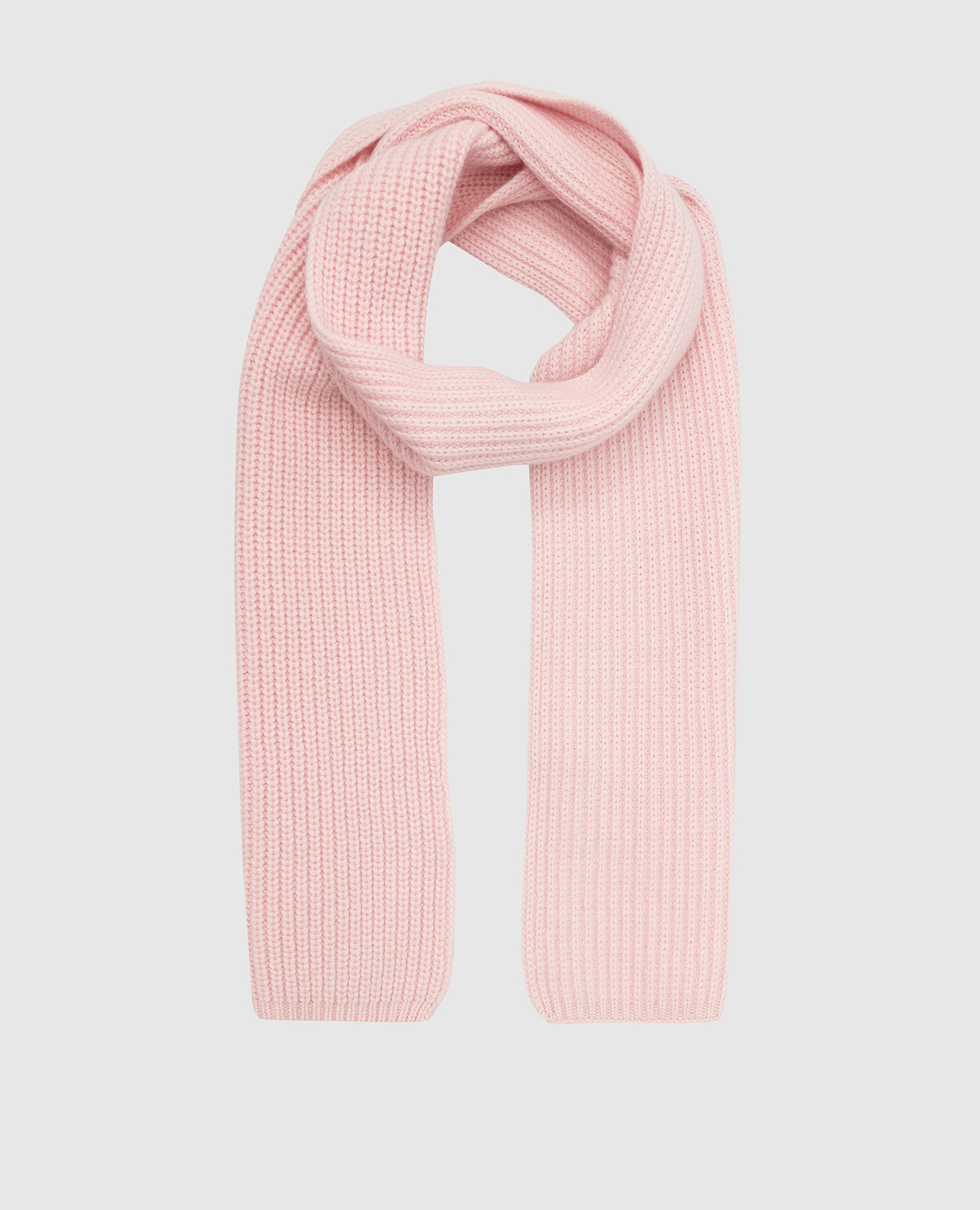 Baby pink cashmere scarf