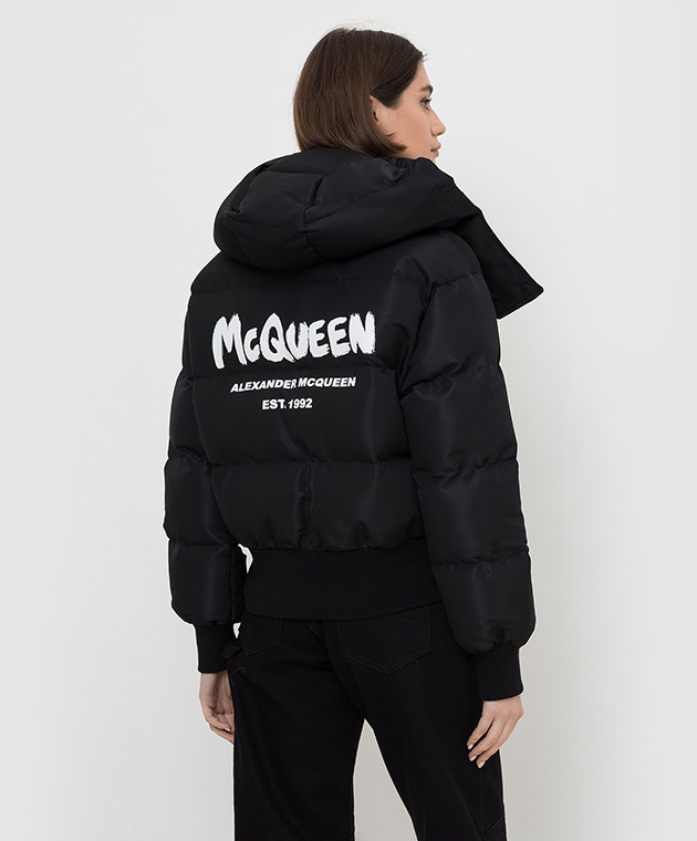 Alexander McQueen - Черная куртка с принтом McQueen Graffiti