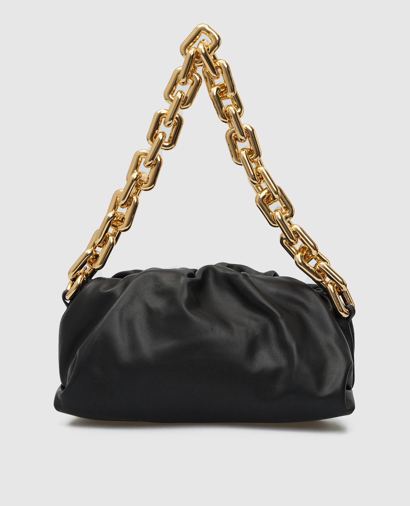 Черная кожаная сумка-багет The Chain Pouch