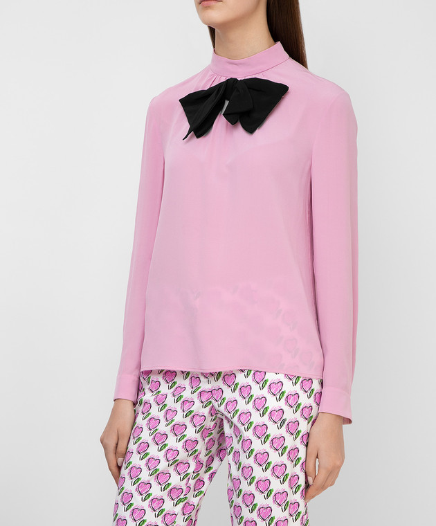 Prada Рожева блуза з шовку P970C зображення 3