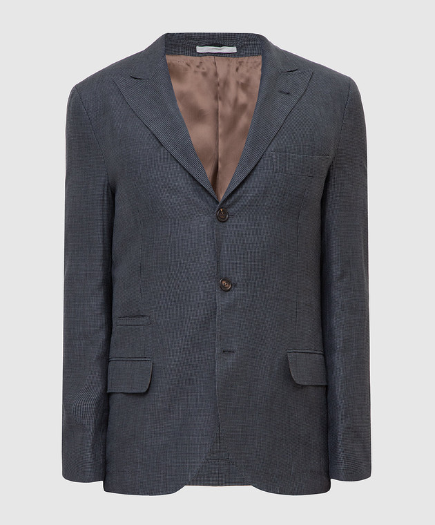 Brunello Cucinelli Темно-сірий піджак з вовни MD4157BRD