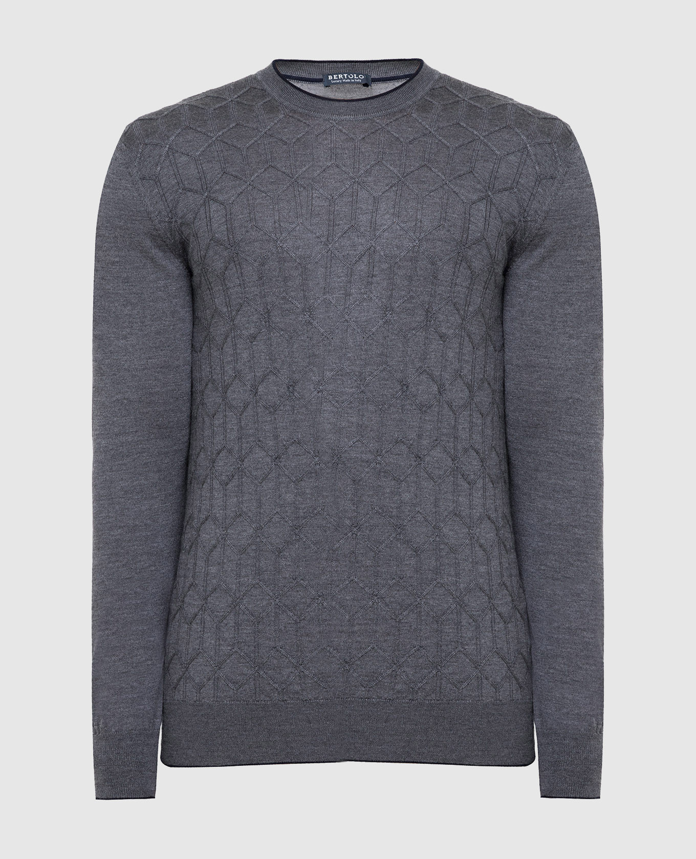 

Серый джемпер из шерсти и шелка Bertolo Cashmere, Свитера