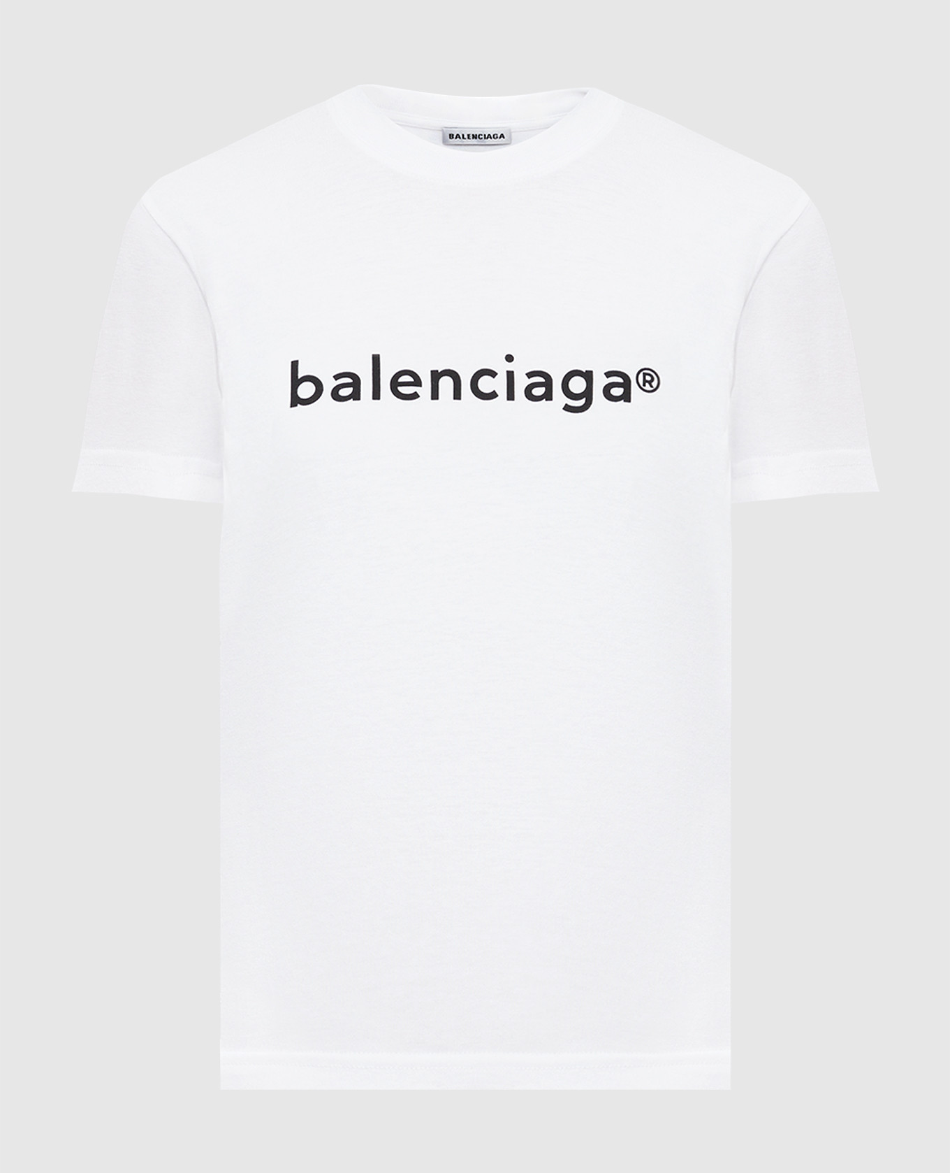 

Белая футболка с принтом логотипа Balenciaga, Белый, Футболки