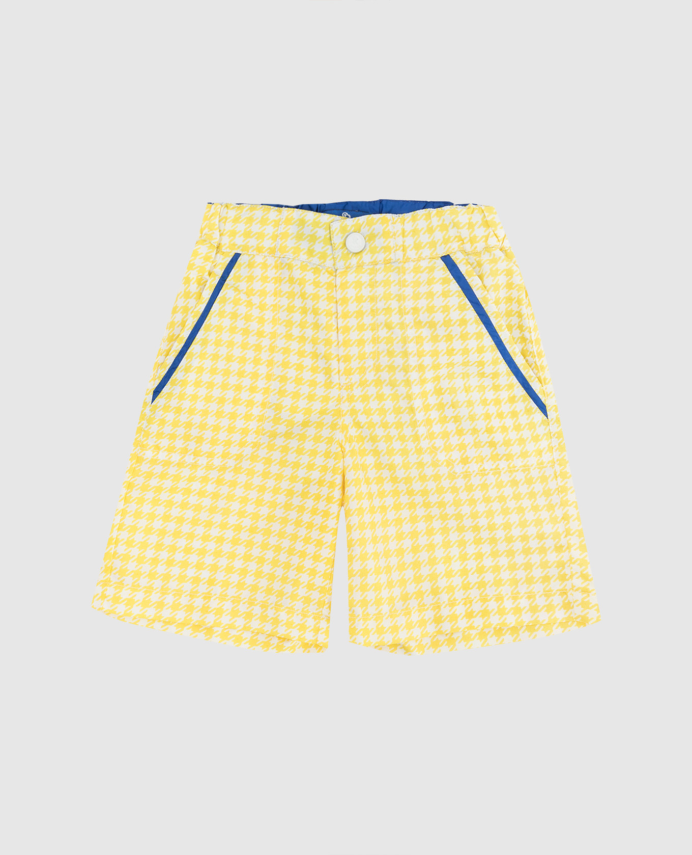 Детские желтые плавательные шорты в узор