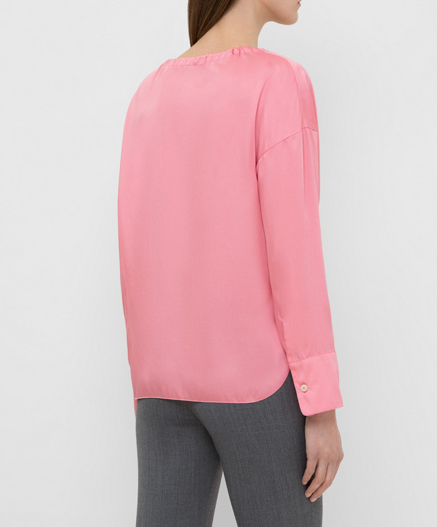 Yves Salomon Розовая блуза 9EYH00563TWUW изображение 4