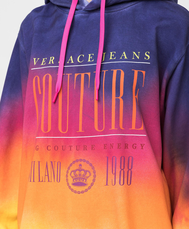 Versace Jeans Couture Logo tie-dye hoodie 71HAI3A1FE00006D image 5