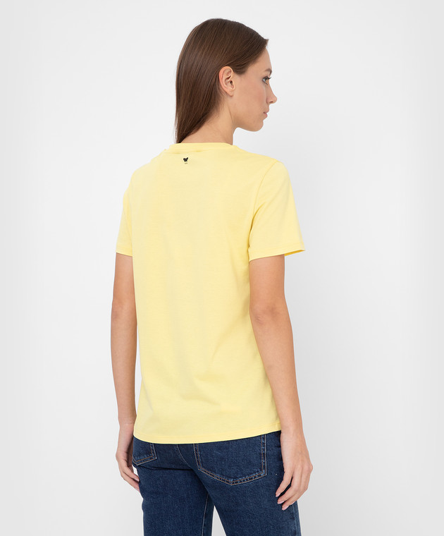 Max Mara Weekend Желтая футболка Suvi с принтом SUVI изображение 4
