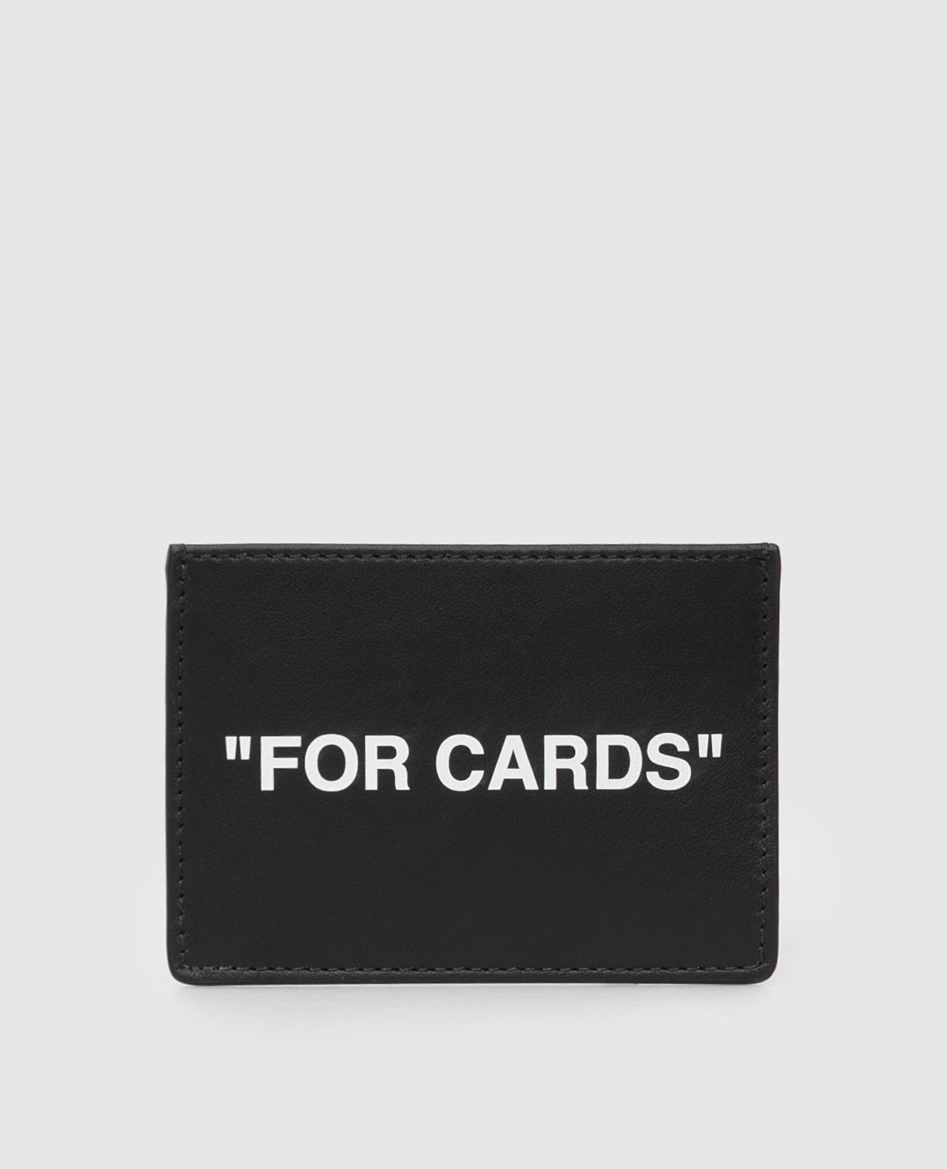 

Кожаный картхолдер с принтом For Cards Off-White, Черный, Кошельки