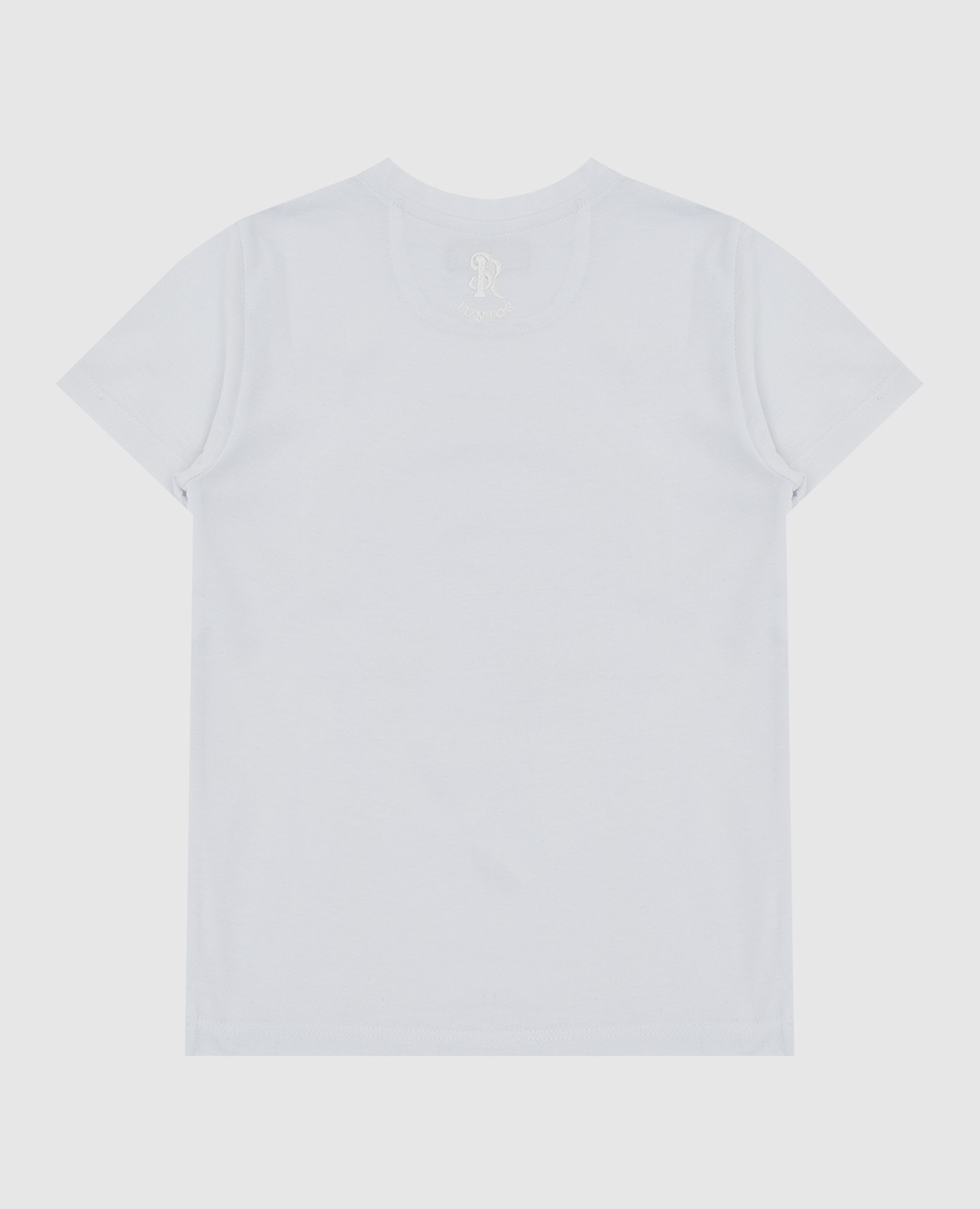 Stefano Ricci Детская белая футболка с вышивкой YNH7200050803 изображение 2