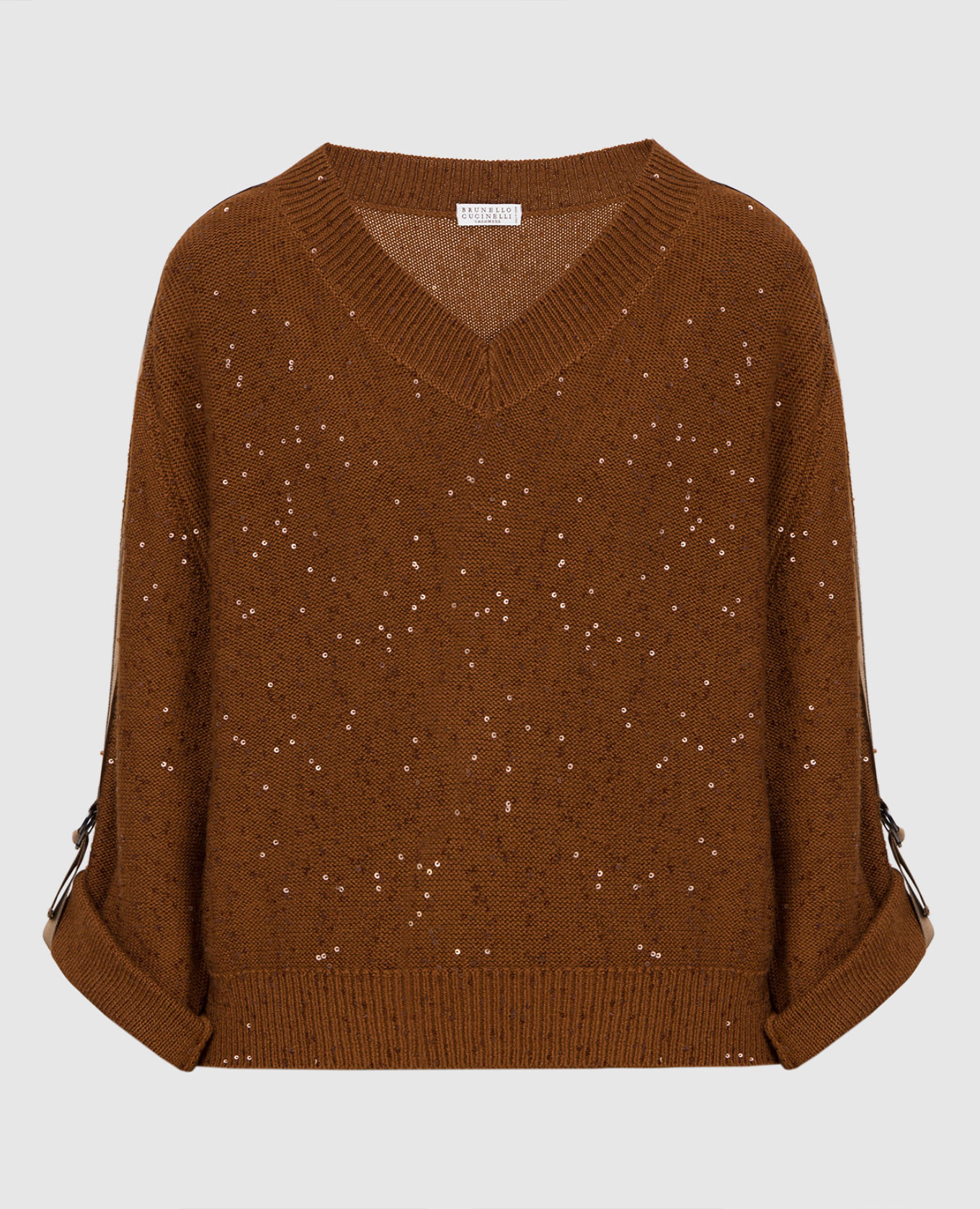 

Коричневый пуловер из кашемира и шелка, Пуловеры