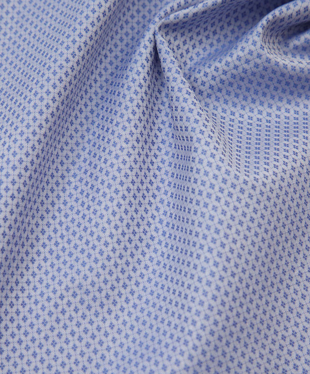 Stefano Ricci Children's blue jacquard handkerchief in a pattern YFZ25COK1801 image 2
