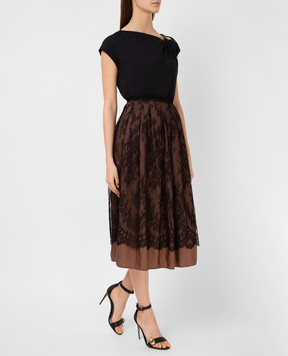 Valentino Коричневая юбка MB3RA295313