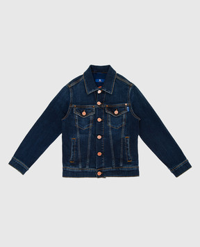 Stefano Ricci Детская темно-синяя джинсовая куртка YSJ64020101612