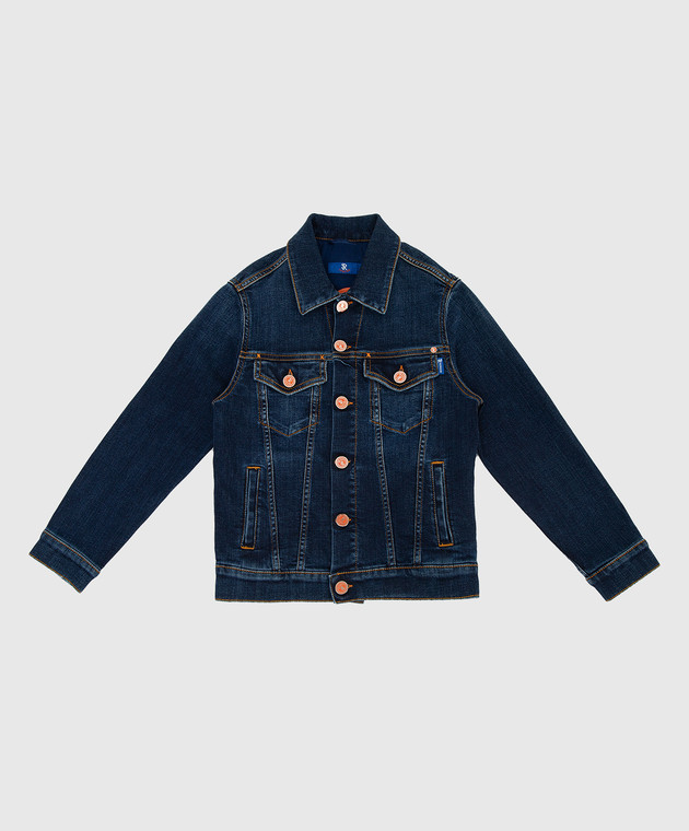 Stefano Ricci Children's dark blue denim jacket YSJ64020101612