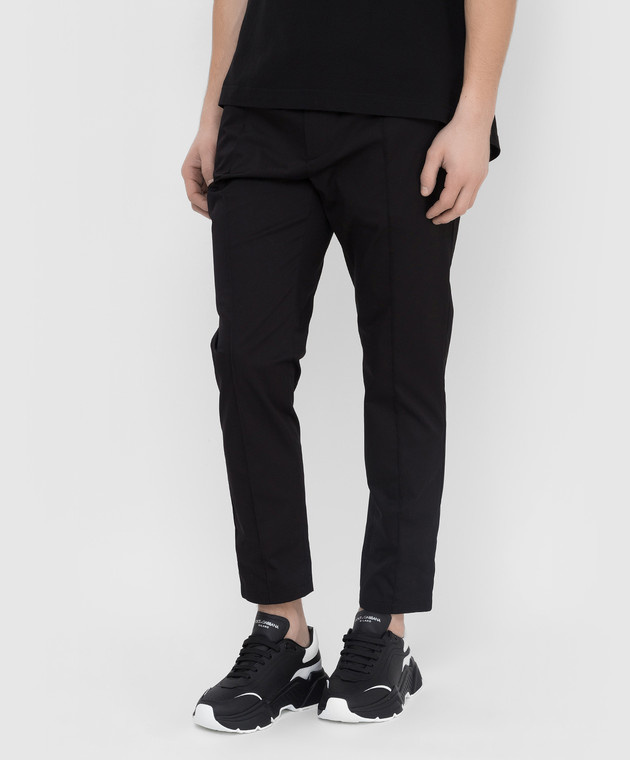 Dolce&Gabbana Черные брюки с логотипом GYACETFUFJR изображение 3