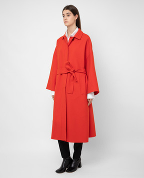 Jil Sander Алое пальто з кашеміру JSPT120685WT100503