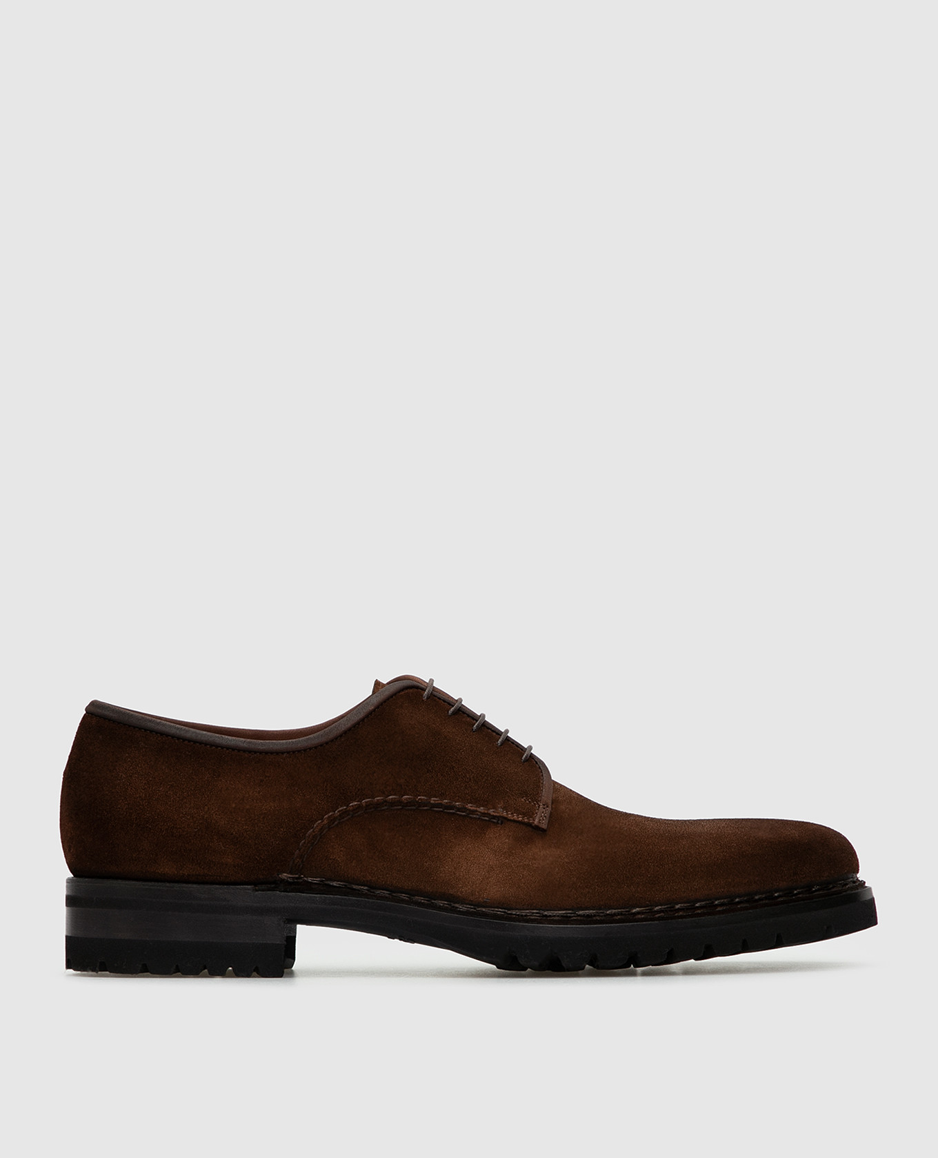 

Коричневые замшевые дерби Santoni, Коричневый, Туфли