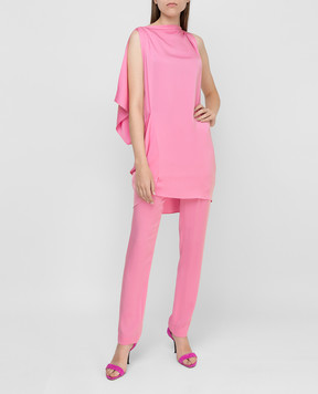 Vionnet Рожеві брюки з шовку PAVAP15001T1129