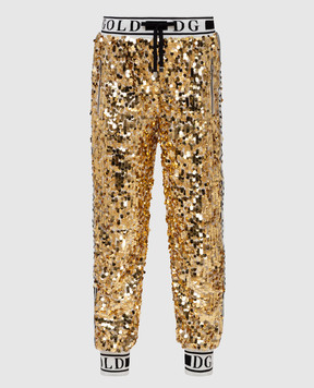 Dolce&Gabbana Золотистые брюки FTBBITFLSA8