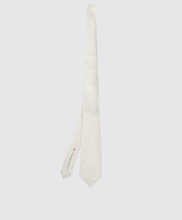 ISAIA Белый галстук из шелка CRV007CP026 изображение 3