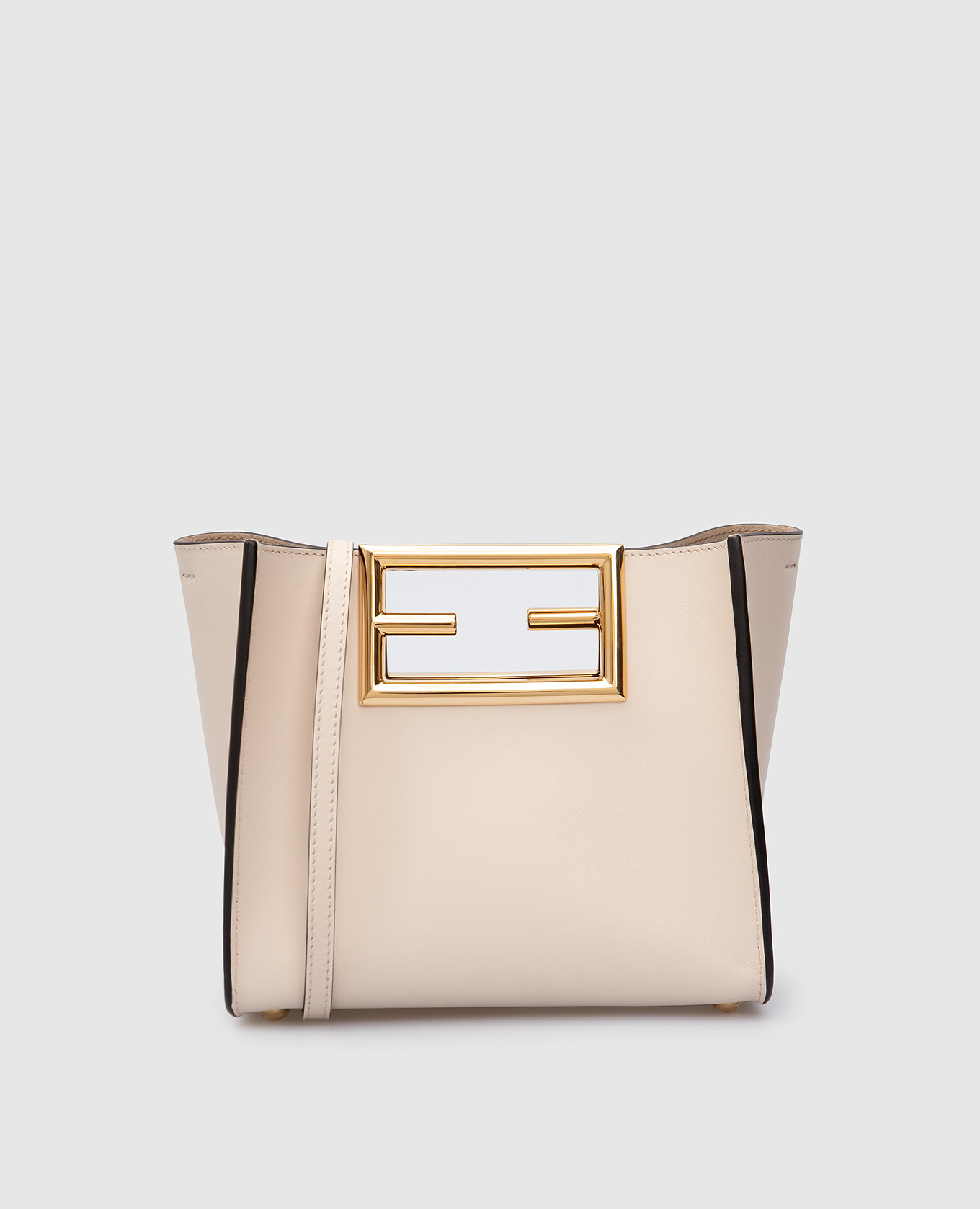 

Светло-бежевая кожаная сумка Fendi Way, Светло-бежевый, Сумки