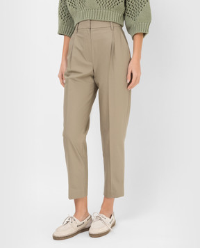 Brunello Cucinelli Штани кольору хакі M0F70P7445