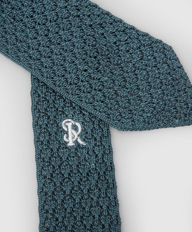 Stefano Ricci Children's silk turquoise patterned tie YCRM1600SETA image 3