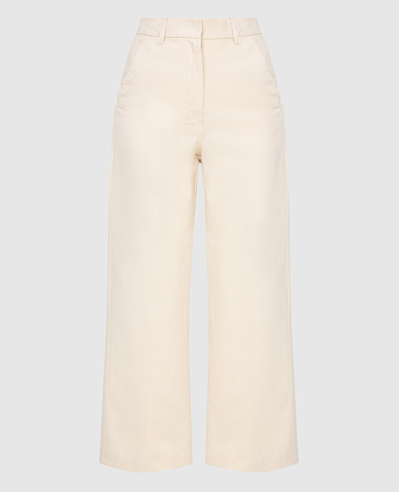 

Светло-бежевые брюки, Бежевый, Прямые брюки