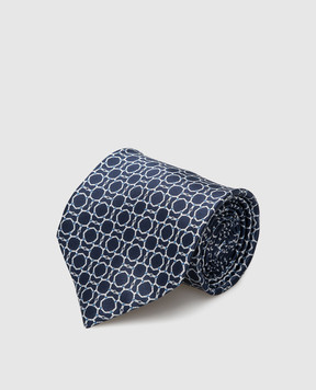 Stefano Ricci Червона шовкова краватка в геометричний візерунок CH37028