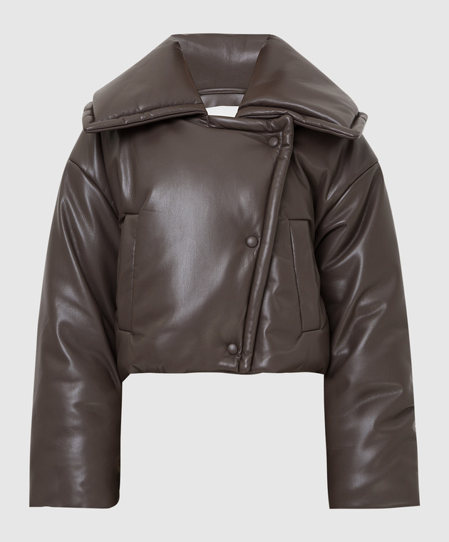 Nanushka Темно-коричневая куртка Jamie NW21FWOW01076