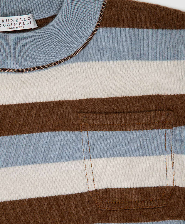 Brunello Cucinelli Детский свитер в полоску B16M15010C изображение 3