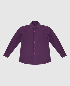 Stefano Ricci Детская фиолетовая рубашка YC004850EX1500
