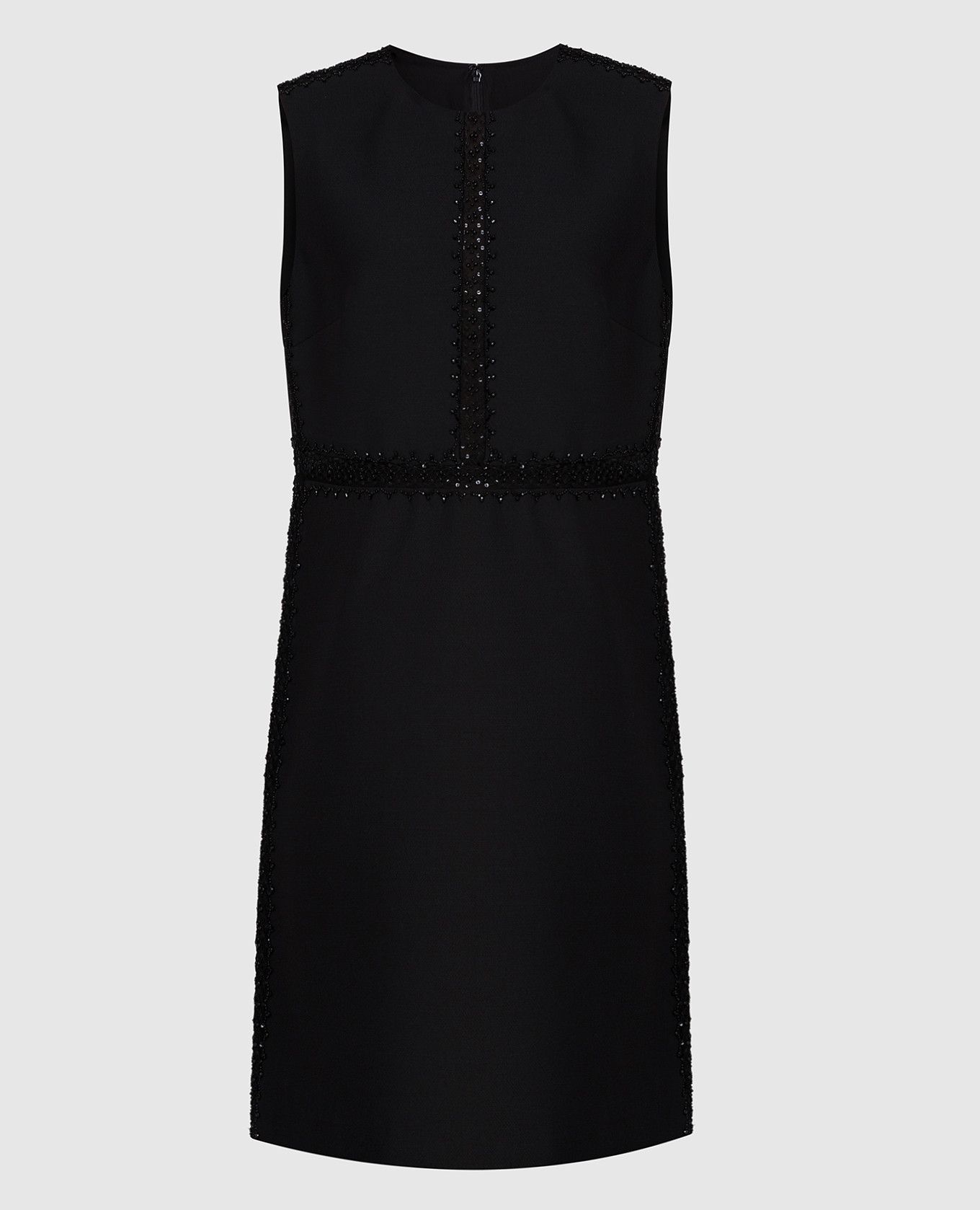 Черное платье из шерсти и шелка Valentino