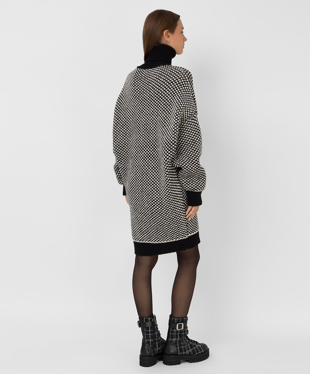 ALEXANDRE VAUTHIER Платье-свитер из шерсти мериноса в узор 213KDR15011526 изображение 4