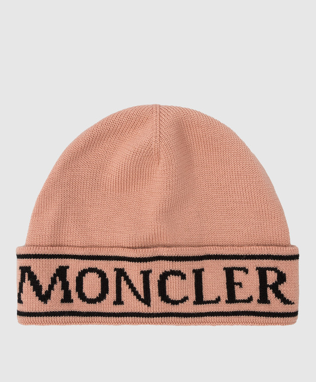 Moncler ENFANT Children's peach wool hat 9Z74200A9641