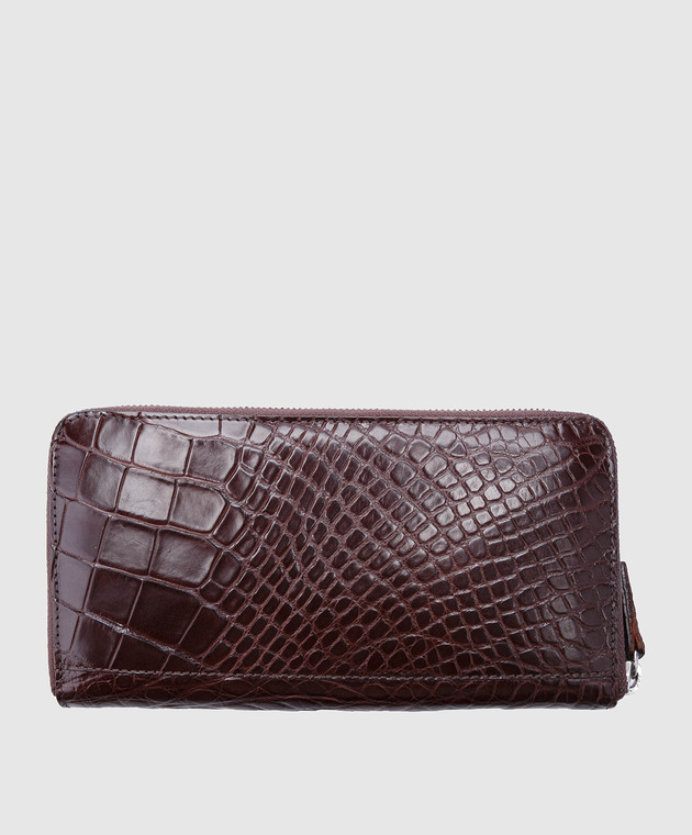 Bochicchio Темно-коричневий шкіряний гаманець PYTHONHANDBAG зображення 2