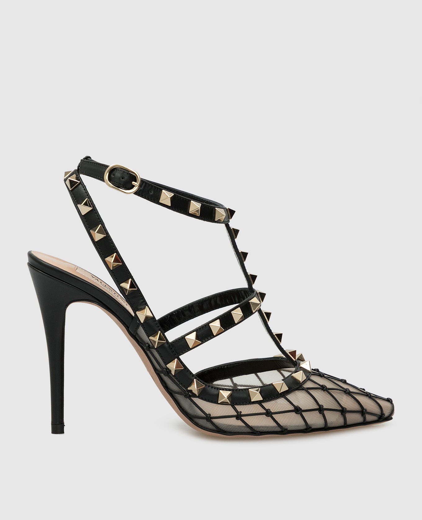 

Черные кожаные слингбэки "Rockstud" Valentino, Черный, Туфли