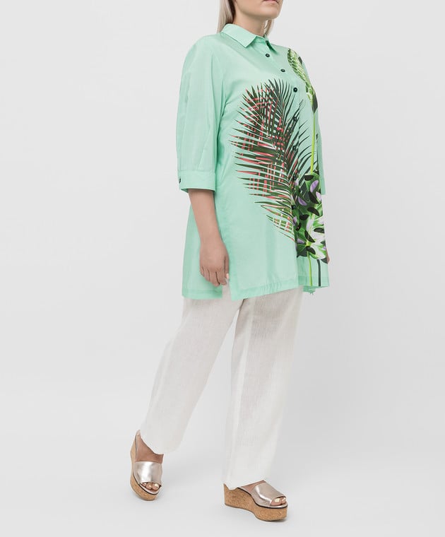 Marina Rinaldi Світло-бежеві штани з льону RIGOLI зображення 2