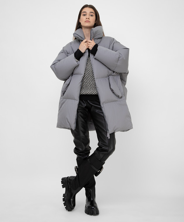 Prada Серый пуховик oversize 2919751ZB4 изображение 2