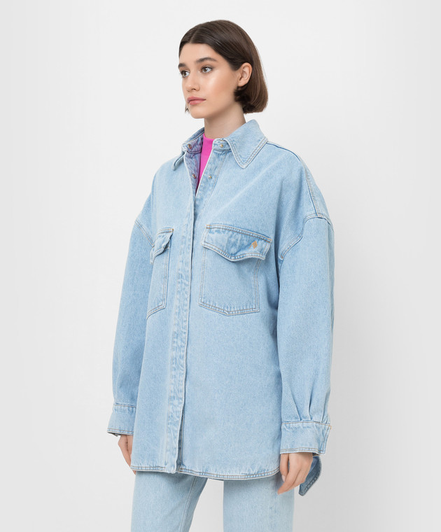 The Attico Blue Oversized Denim Jacket The Attico